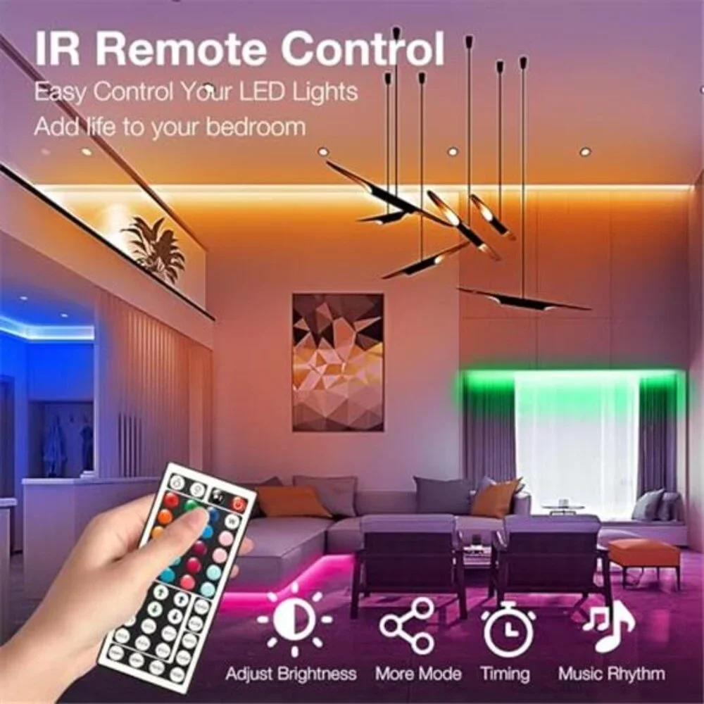 LED Strip Lights 100ft RGB Color Changing Smart App Remote Bedroom Party Decor